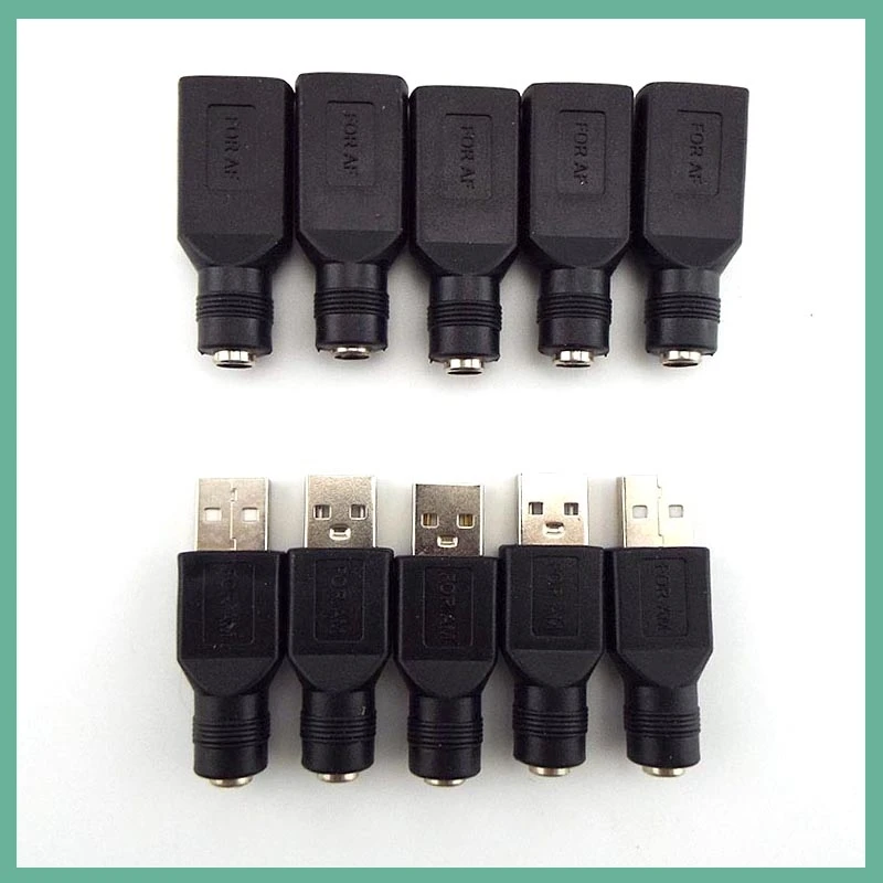 

5V USB 2.0 Type A to DC Power Jack Interface Conversion Female Plug Male Socket Adapter Laptop E3