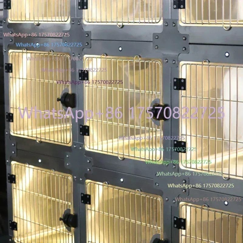 Super Value Factory StorePet Show Cage display drainage system LED light Modular Multilayer stacking dog pet Show Cage wholesale