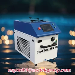 2024 AccTek Piccola macchina portatile per la pulizia laser pulsata AKQ-100/200 300W 500W Dispositivo di rimozione ruggine laser con raffreddamento ad aria 1000w