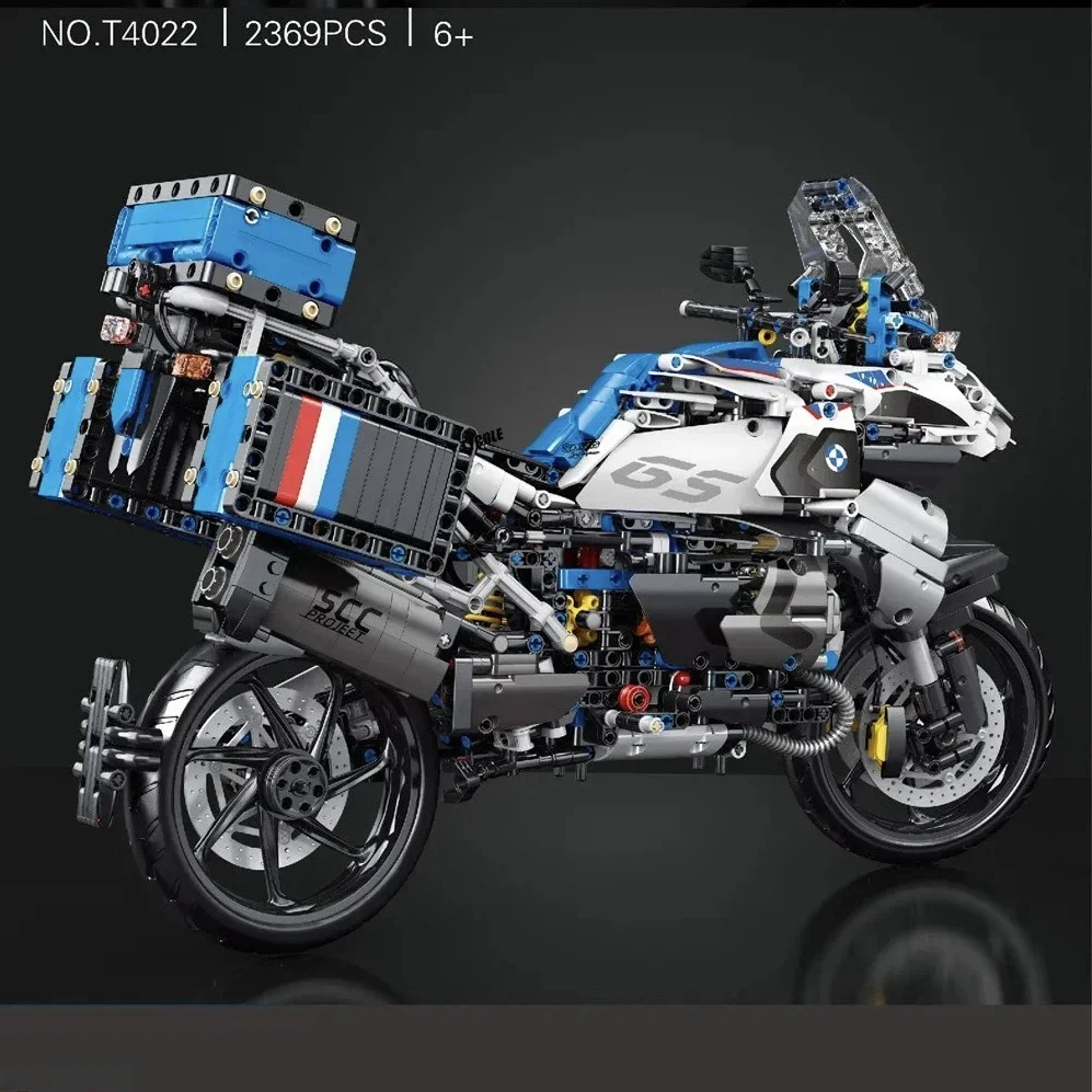 High Tech City Sports Rapid Racing Motorcycle Motorbike Locomotive Moc Modular Brick Model Building Blocks Boys Gifts Toys T4022