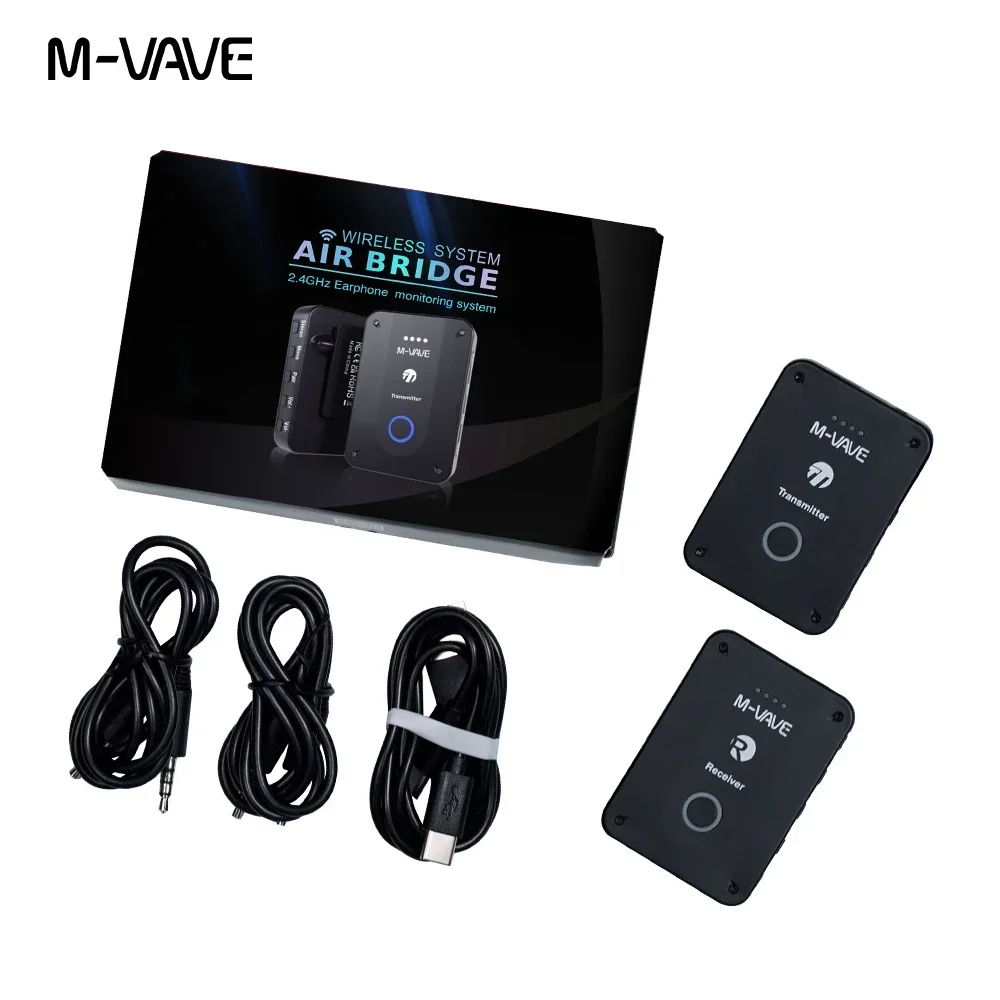 2024 M vave WP-9 Wireless Earphone Monitor 2.4GHz ISM Transmitter Receiver Support Stereo Mono Recording Function Rechargeable