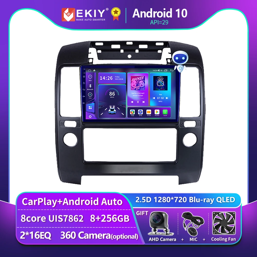 

EKIY T900 For NISSAN NAVARA 2006-2012 Car Radio Multimedia Video Player Navigation GPS Android Auto CarPlay Stereo No 2 DIN DVD