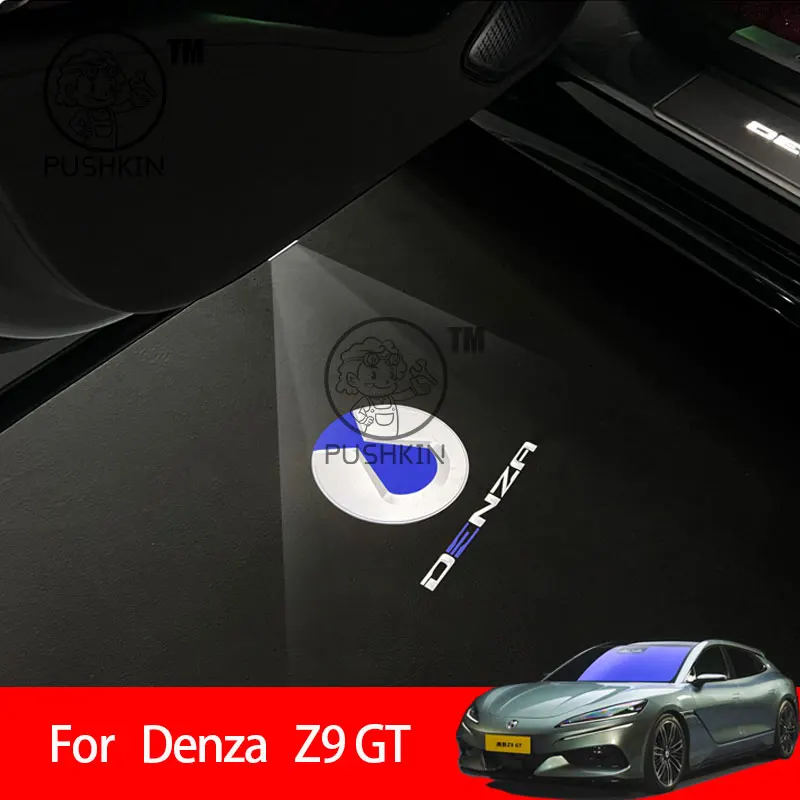 

Для Denza Z9GT 2025 2026, дверь автомобиля, модификация приветственного света, атмосферный свет, макс. декоративный светодиодный лазерный проекционный свет