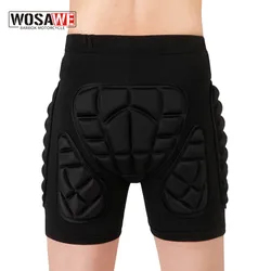 WOSAWE Unisex Motorcycle Shorts Snowboard Protective Gear Hip Butt Pad Sports MTB Bike Armor Motocross Ski Protection Shorts