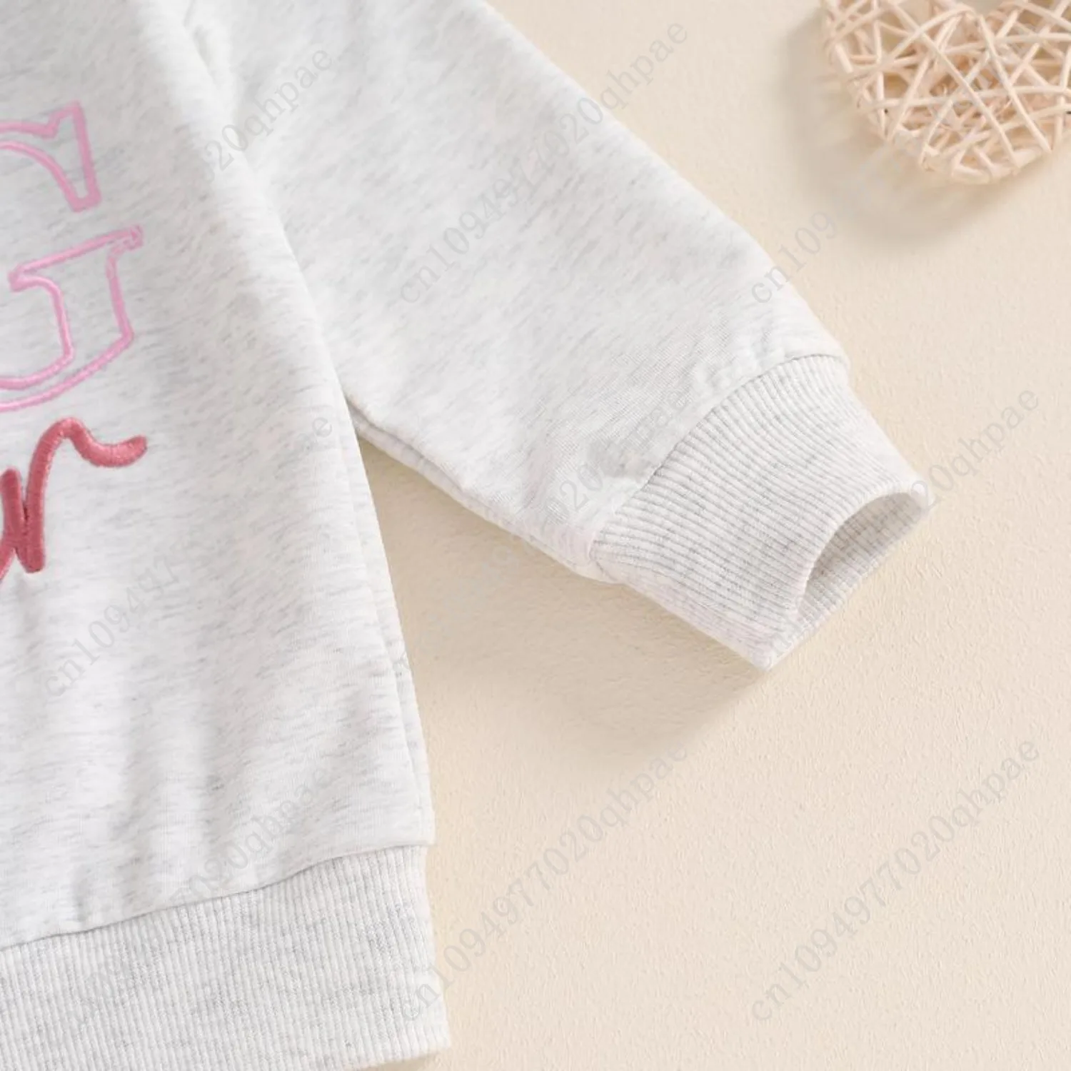 سويت شيرت للأطفال الصغار والبنات والأولاد، ملابس متطابقة مع الأخت والأخ، بلوفرات مطرزة بحروف، سويت شيرت برقبة دائرية، ملابس خريفية