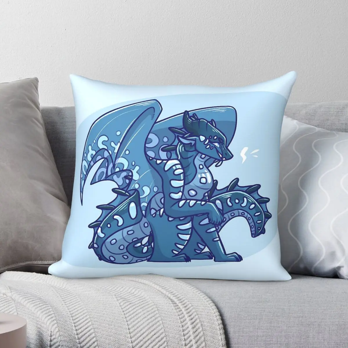 Wings Of Fire Tsunami Square Pillowcase Polyester Linen Velvet Creative Zip Decorative Pillow Case Car Cushion Cover