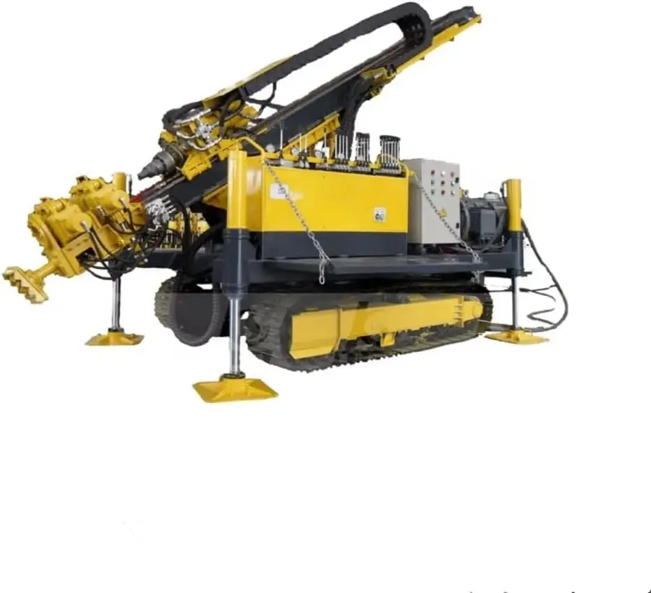 Portable Mining Drill Rig with Down-the-hole Hammer and Air Compressor Water Well Drilling Rig, Auger, Diamond Core Drill