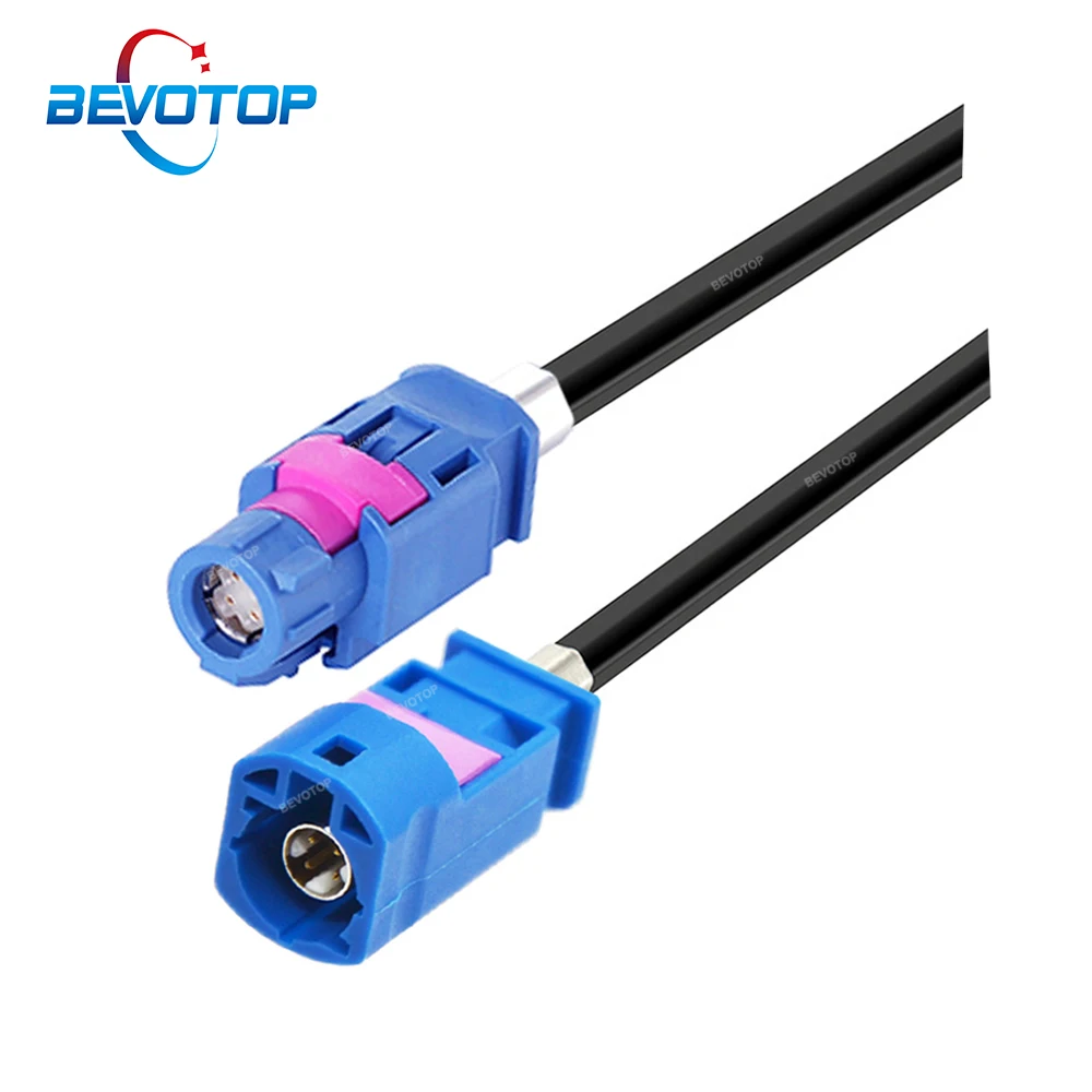 BEVOTOP  FAKRA C HSD Plug Male to Jack Female LVDS Vehicle High-speed Transmission Shielded Dacar 535 4-Core Cable Custom-Made