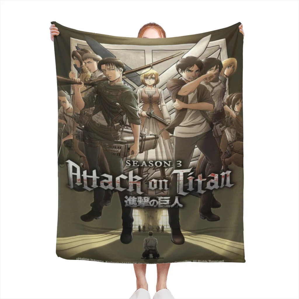 

Wings of Liberty Attack on Titan Retro Medium Blanket Comforter Flannel Soft throw Blankets Warm Home and Decoration