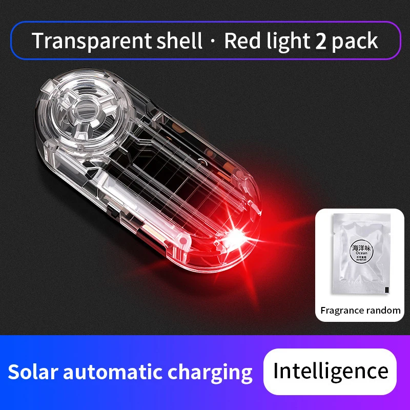Auto Mini Led Zonne-energie Waarschuwingslampje Nachtbeveiliging Gesimuleerd Alarm Draadloos Anti-diefstal Voorzichtigheidslamp Strobe Dummy Alarmlamp