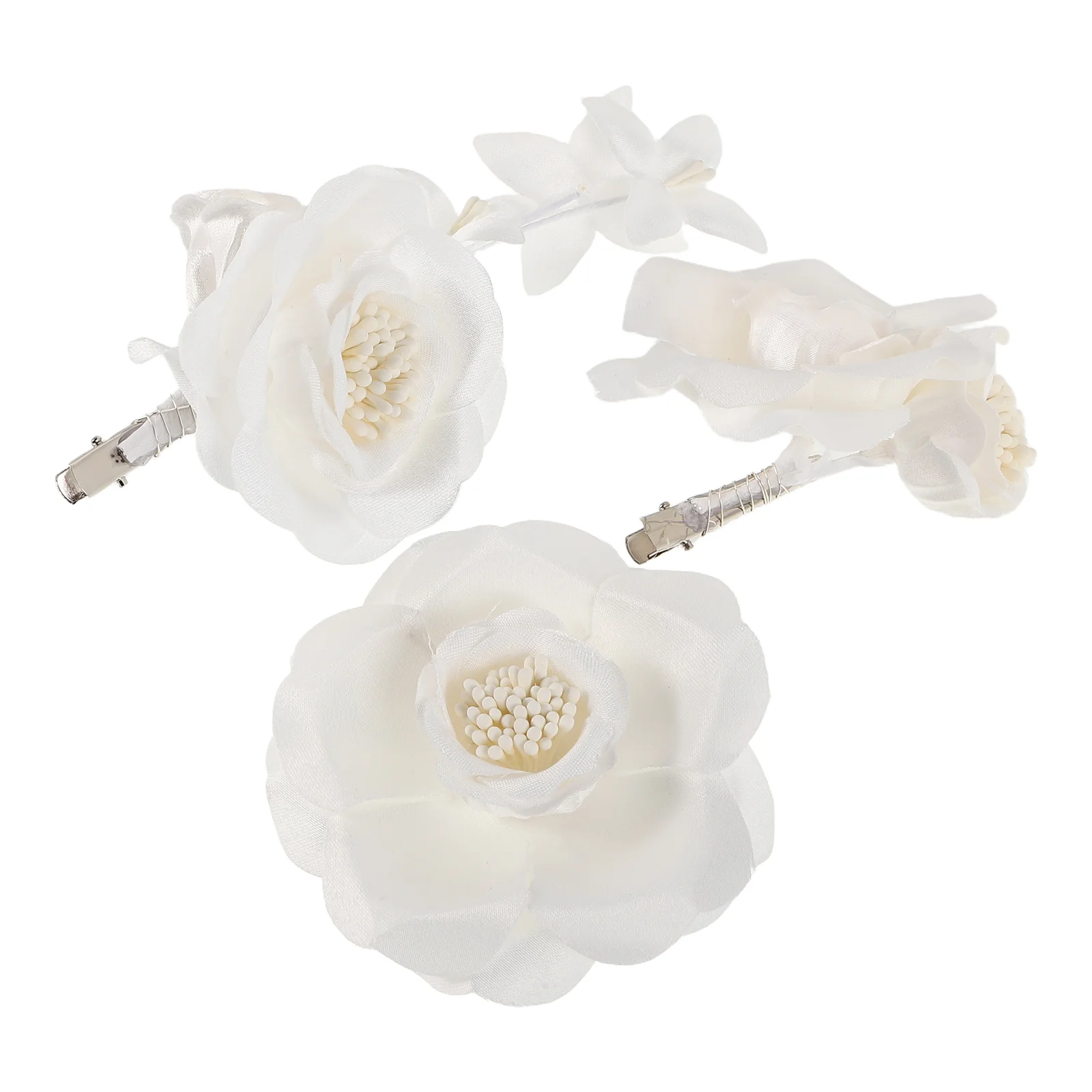 3 Pcs Hair Accessories Set Wedding Bridal Headpiece for Girls Headpieces Bridesmaid Clips Flower Accessory