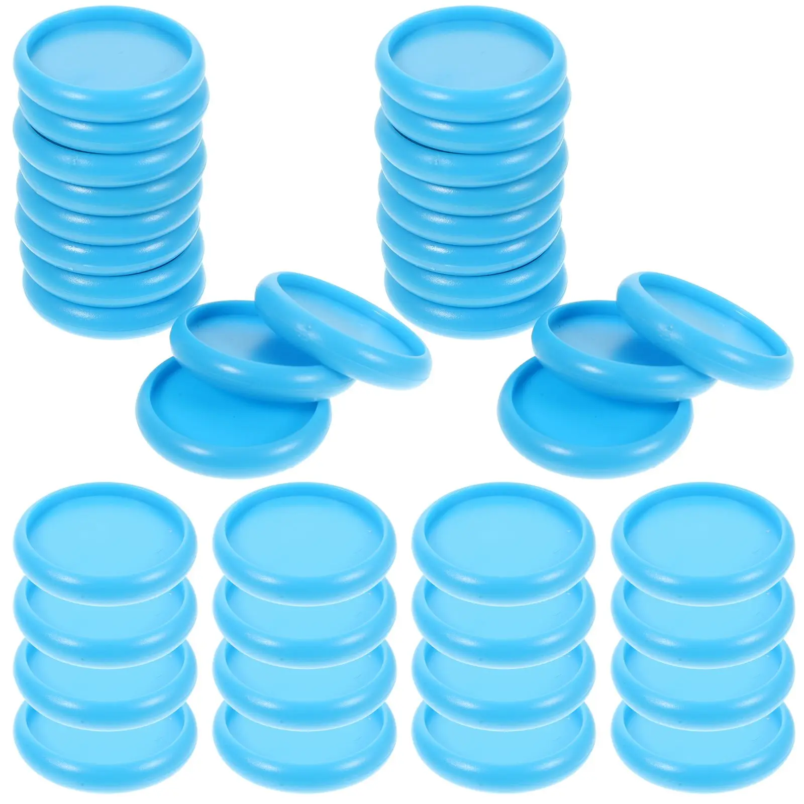 44 Pcs Disc Binding Buckle Clear Discbound Binders Mini Discs for Planner Rings Craft Stationery Accessories Adhesive