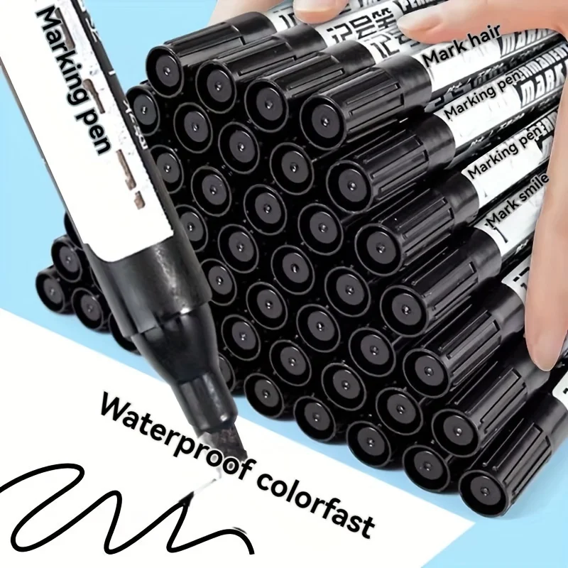 10 Stück wasserfeste Marker, 2 mm feine Spitze – ideal für Papier, Stahl, Glas – perfekt für den Schul- und Bürogebrauch, reibungsloses Schreiberlebnis