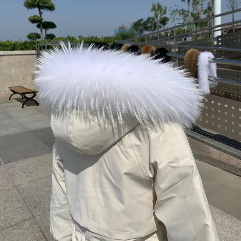 Fur Collar Women Winter Natural Raccoon Fur Collar Female Coat Hood Fur Decor Collar Real Fur Scarf Shawl Furry Fur Collar Scarf - view 6