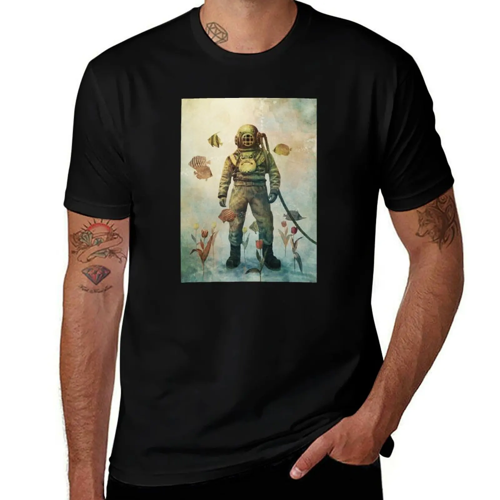 

Deep Sea Garden T-Shirt Louboutins sports fans oversized man clothes clothing for men