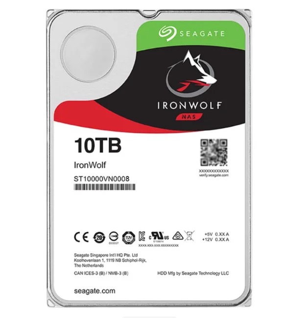 محرك الأقراص الصلبة الجديد لـ Seagate 10 تيرا بايت 3.5 بوصة 256 ميجابايت 7200 دورة في الدقيقة للقرص الصلب الداخلي لمحرك الأقراص الصلبة NAS لـ ST10000VN0008