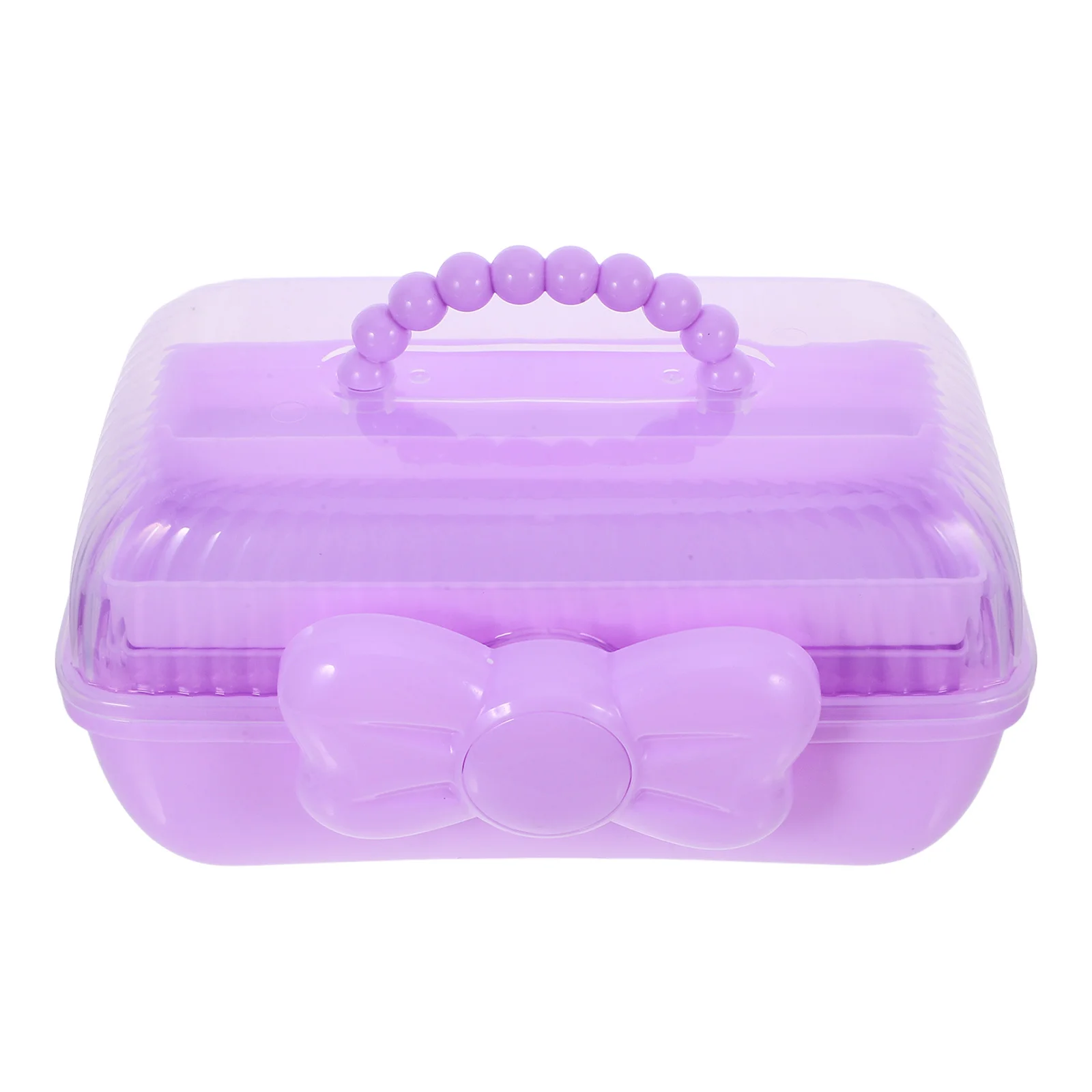 

Hair Accessories Storage Box Bow Decor Portable Organizer For Jewelry Hair Ties Desktop Container Headdress Organizing Box