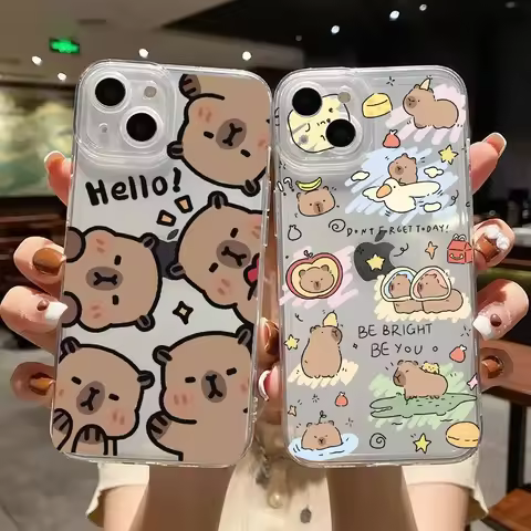Funny Capybara Soft Silicone Phone Case For Samsung Galaxy A55 A15 A54 5G A16 A35 A25 S25 S24 Ultra S23 FE S20 S21 S22 Plus Capa