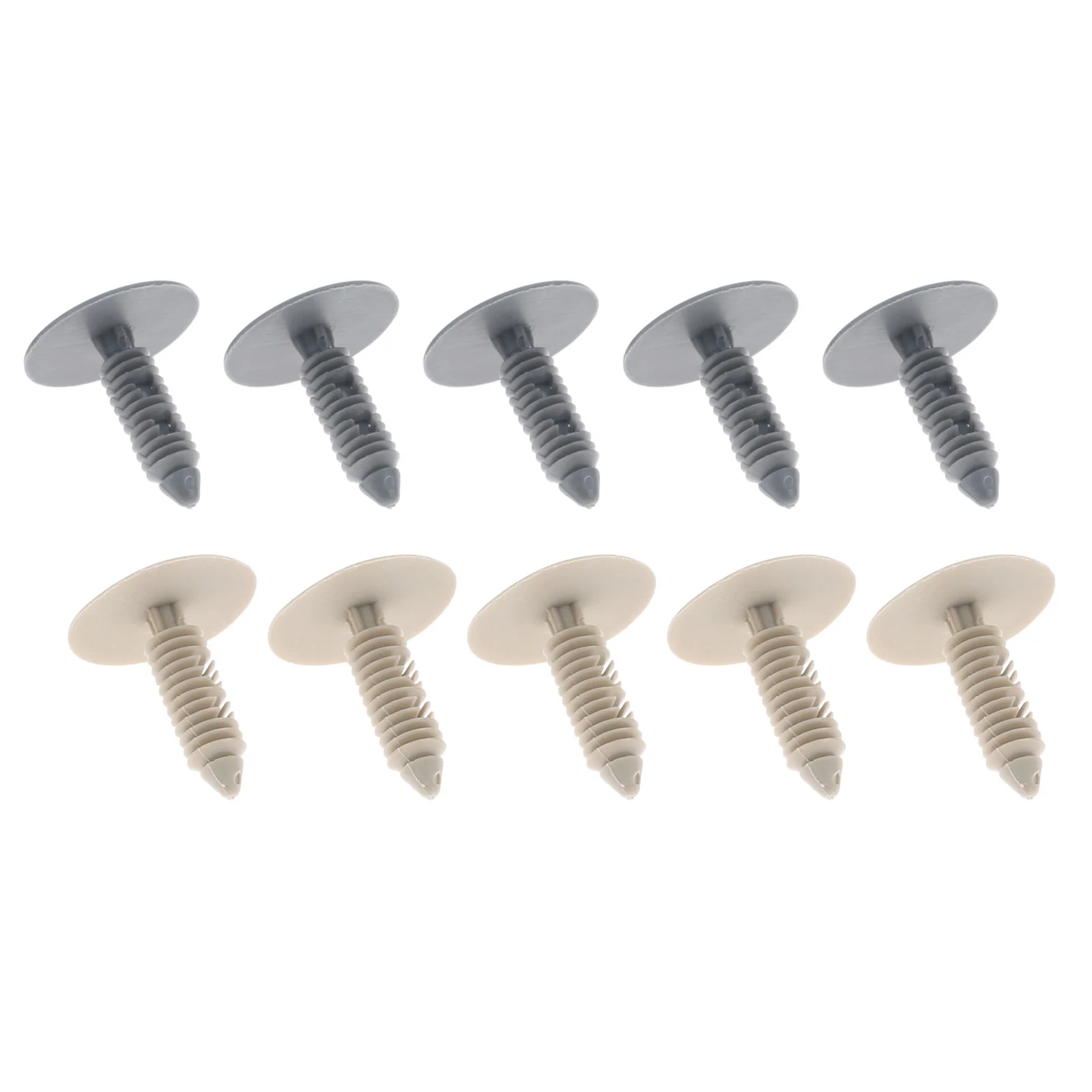 20pcs Beige/Gray Plastic Rivets 7.9mm Universal Auto Fasteners for Buick Ford Car Roof Liner Trim Panel Retainer Clips