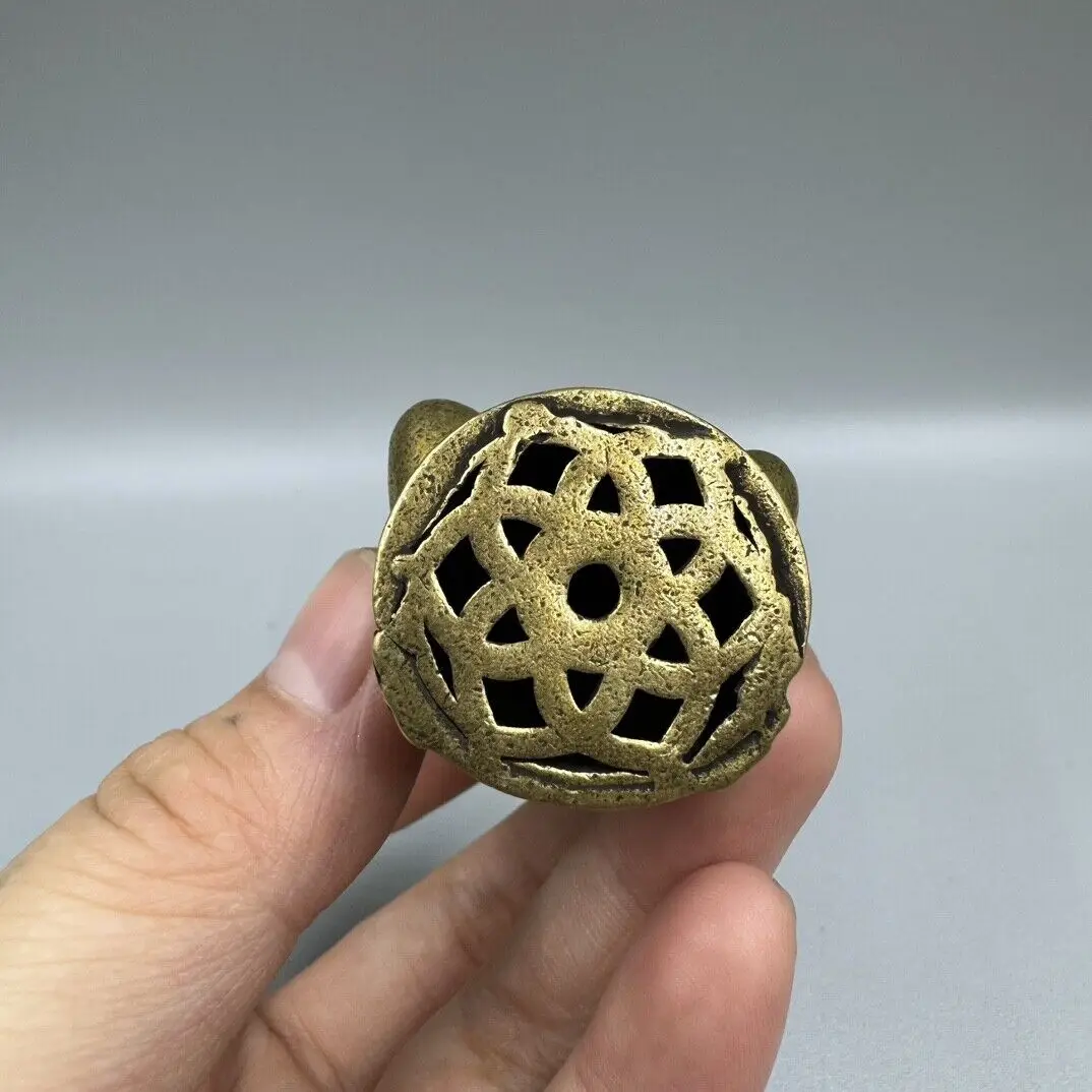 51 مللي متر جمع الصين البوذية النحاس غانيش الرب غانيشا الفيل الله تمثال صغير