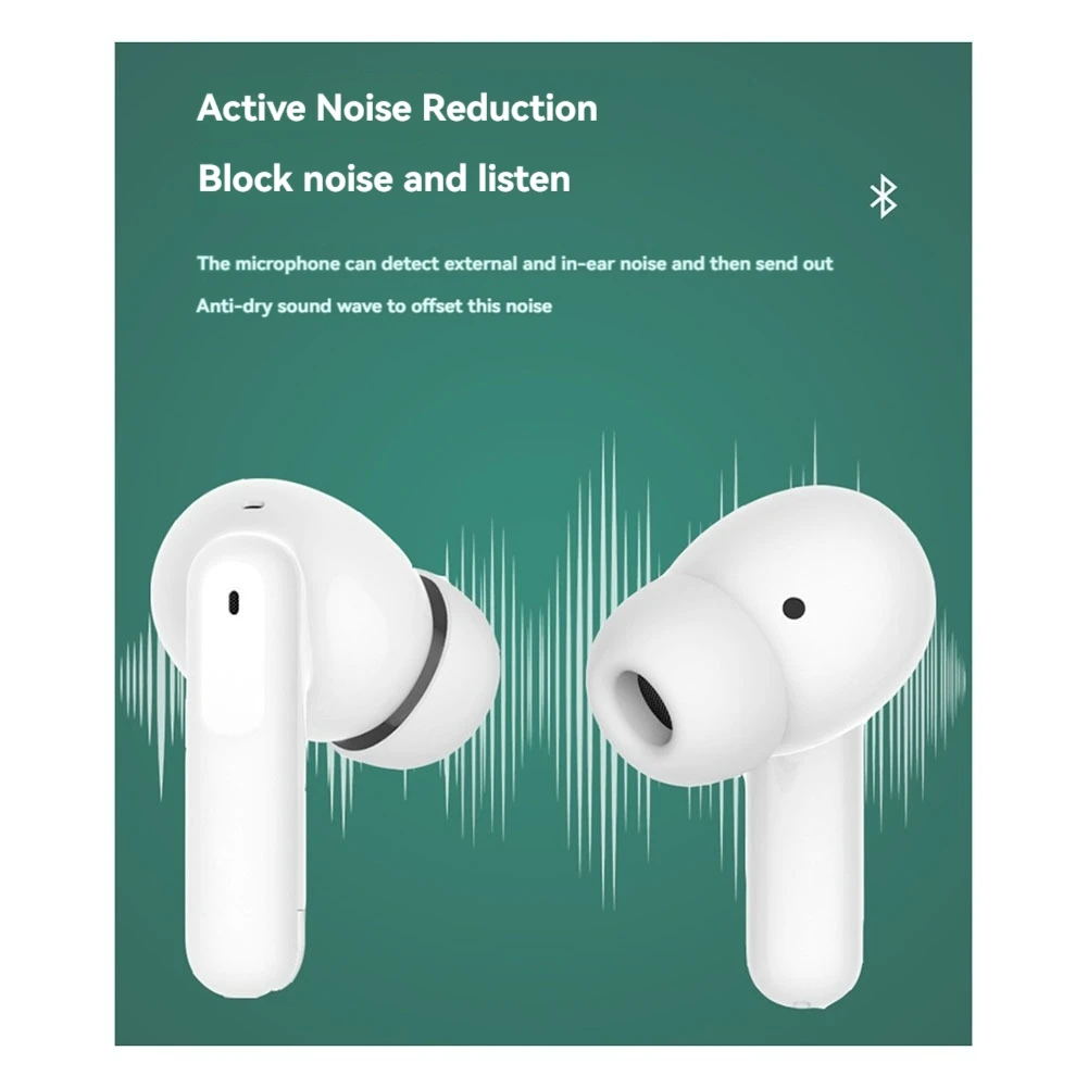 Wireless Bluetooth V5.3 Ear Buds Hybrid Active Noise Cancelling ENC ANC Earbuds For Laptop Pad Android/IOS Phones-A79U