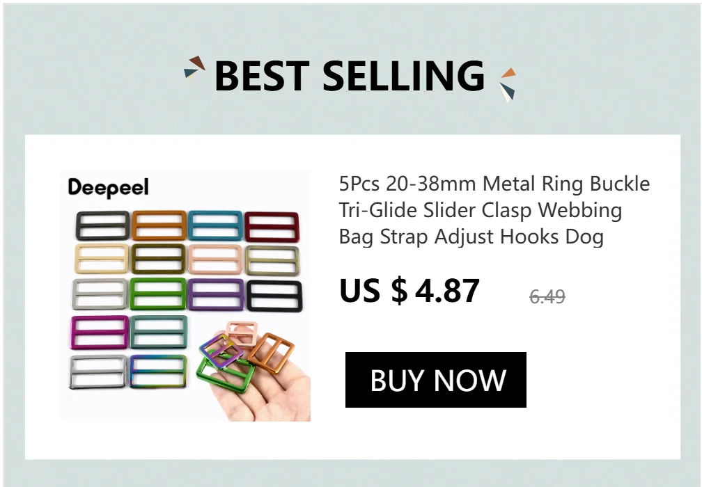 10Pcs Deepeel 20-50mm Metal Triangle Ring Belt Buckle Bikini Adjust Clasp Hook Clasps for Bra Strap Bag Webbing DIY Accessories