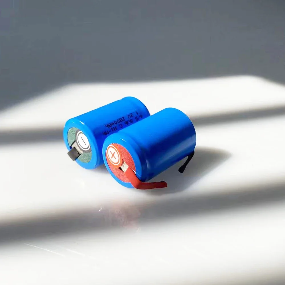 NEW 100% Original 2-40pcs 4/5 SubC Sub C 1.2V 2800mAh Ni-Mh Rechargeable Battery Blue Cell with Tab