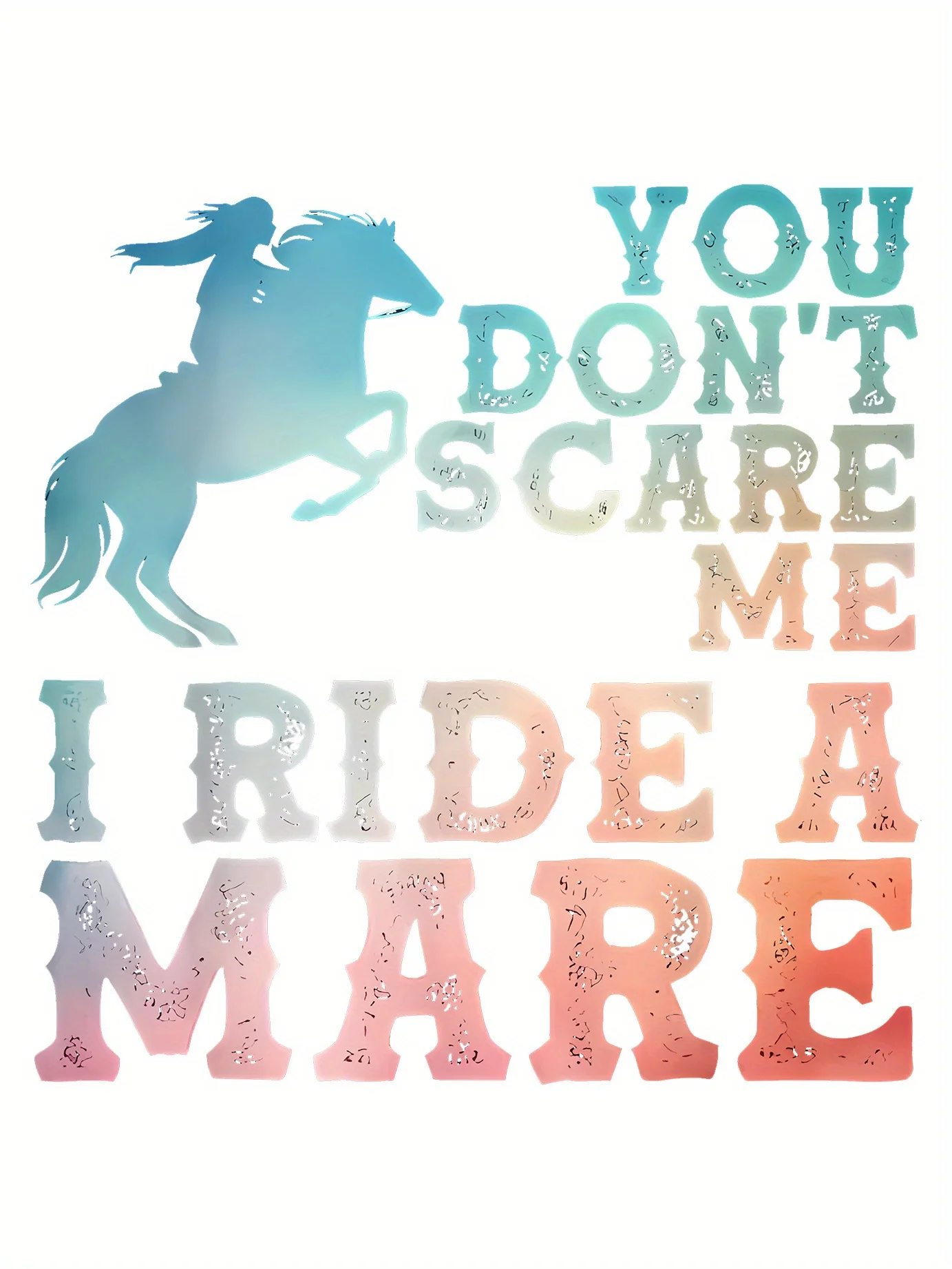 1pc 여성 캐주얼 폴리 에스터 티셔츠 말 실루엣 그래픽, 라운드 넥, 짧은 소매, 편안한 여름 탑