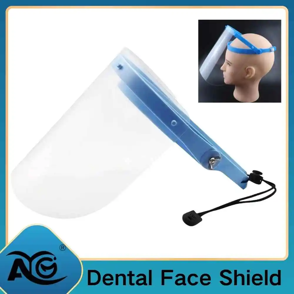 AG Dental Protective Face Dental Face Shield with 10pcs/set Detachable Face Shield Anti-Fog Dustproof Replacement Covers Dentist