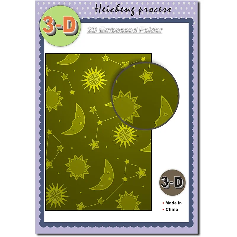 New Multilayer Texture Impression Embossed Folder - Moonlight For Handmade Brick Wall Pebble Leaves And Letter Background Greeti