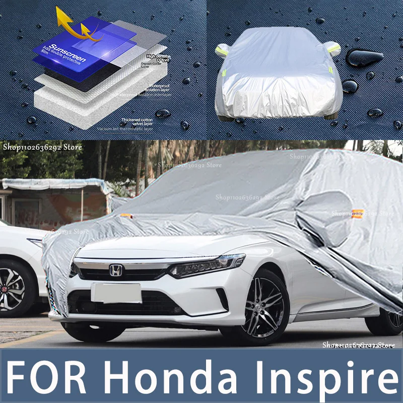 

For HONDA Inspire Outdoor Protection Full Car Covers Snow Cover Sunshade Waterproof Dustproof Exterior Car accessories