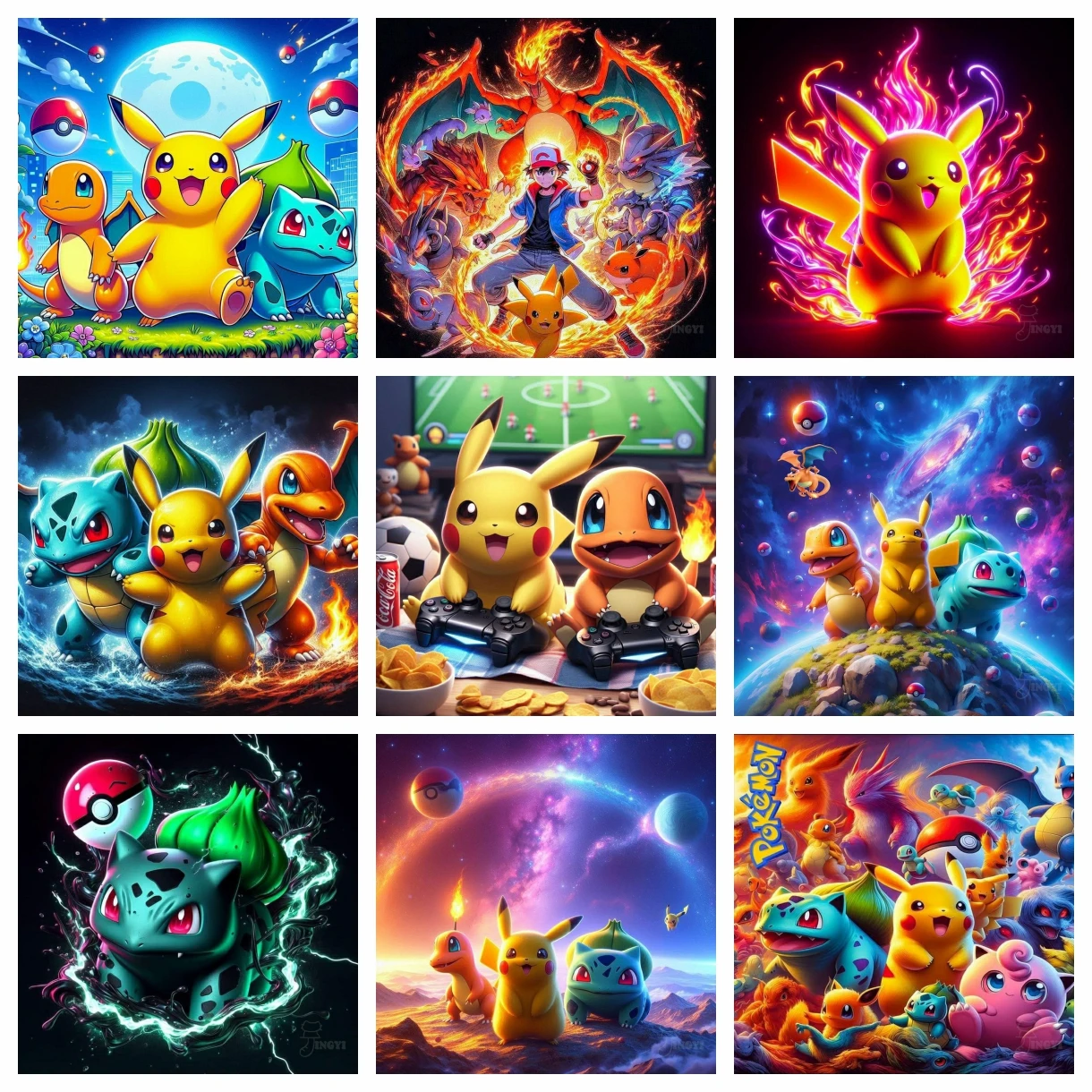 2025 neue beliebte Pikachu Anime Pokemon 5D DIY Diamant Malerei Mosaik Charakter Kunst Stich alle Runde Set Muster künstliche
