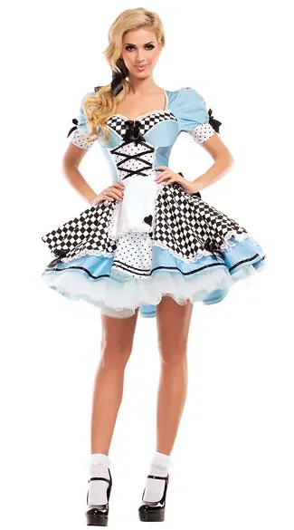 Halloween Costumes Alice in Wonderland Costume Women Poker Maid Cosplay Carnival Party Fancy Dress Up for Adult