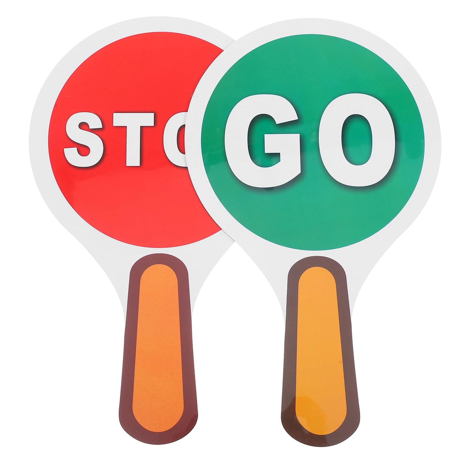 

2Pcs Handheld DoubleSided StopGo Signs Mini Traffic Lights Plastic Kids Road Sign Toys Safety Education Tools Portable
