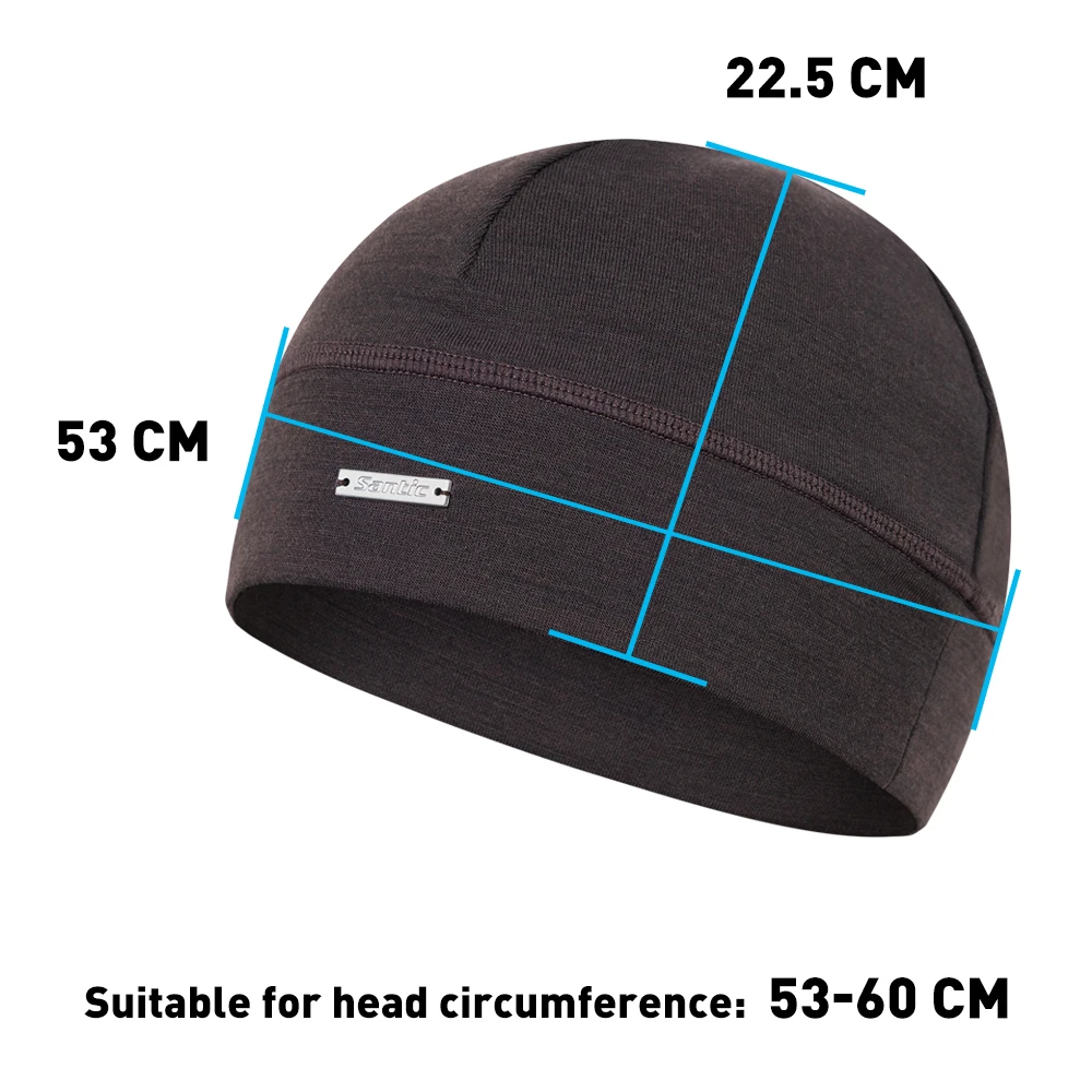 Santic Cycling Cap Mens Winter Knitted Wool Sports Hats  Warm Bicycle Equipment Quality Seamless Elastic MTB Road Riding Caps