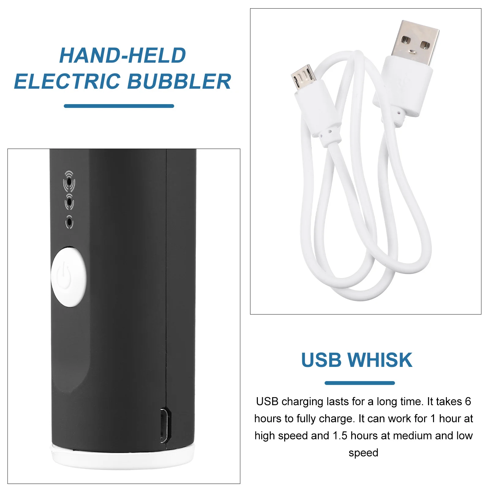 

1 Set Stainless Steel Electric Whisk Handheld Milk Frother For Coffee Food Usb Powered Mixer Multifunctional Foam Maker