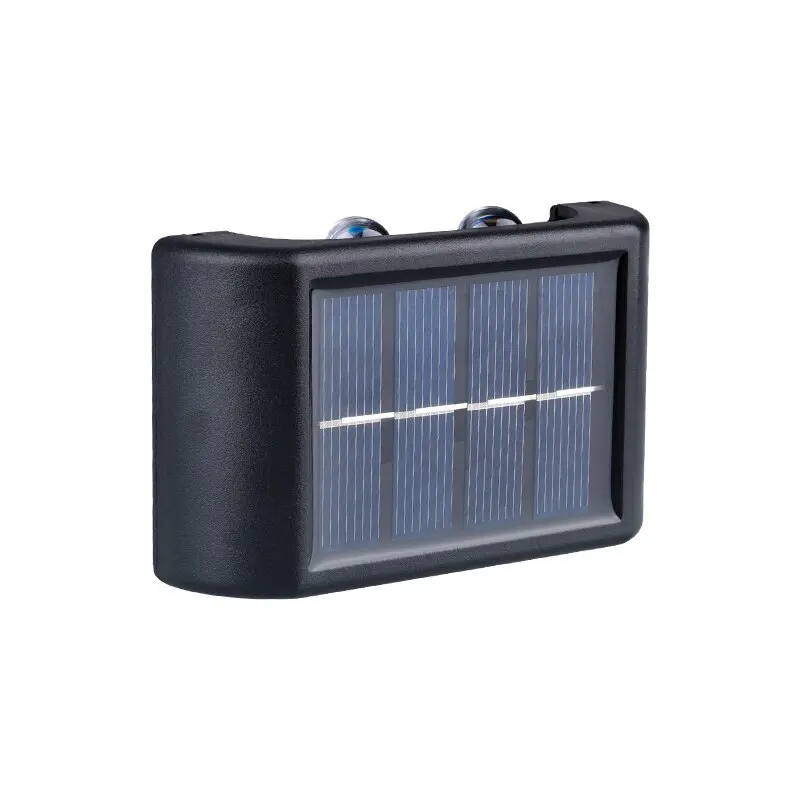 4LED cuentas arriba y abajo luz solar powered luz de pared impermeable para Courtyard Garden Carport