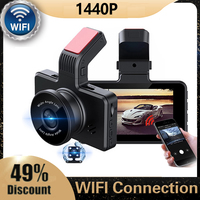 Car DVR Dashcam 3 Inch IPS WIFI GPS FHD 1440P Dual Lens Auto Camcorder 24H Parking Monitor Camera Registrator Video Recorder