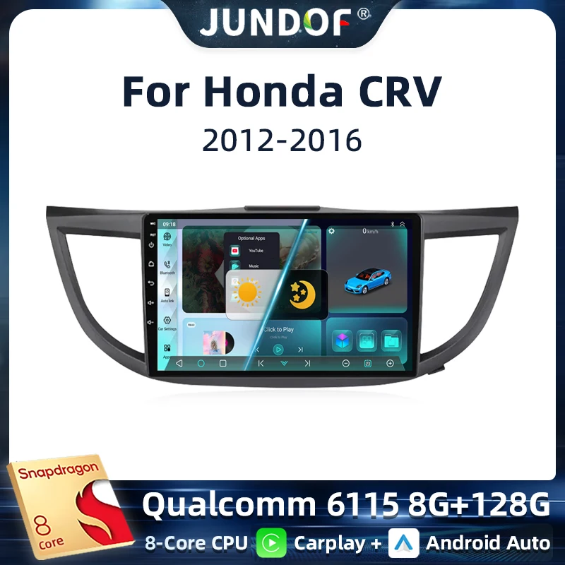 

Android 13 Carplay Auto Car Radio Multimedia Player For Honda CRV CR-V 2012-2016 WIFI+4G DSP Autoradio Stereo 2din Head Unit