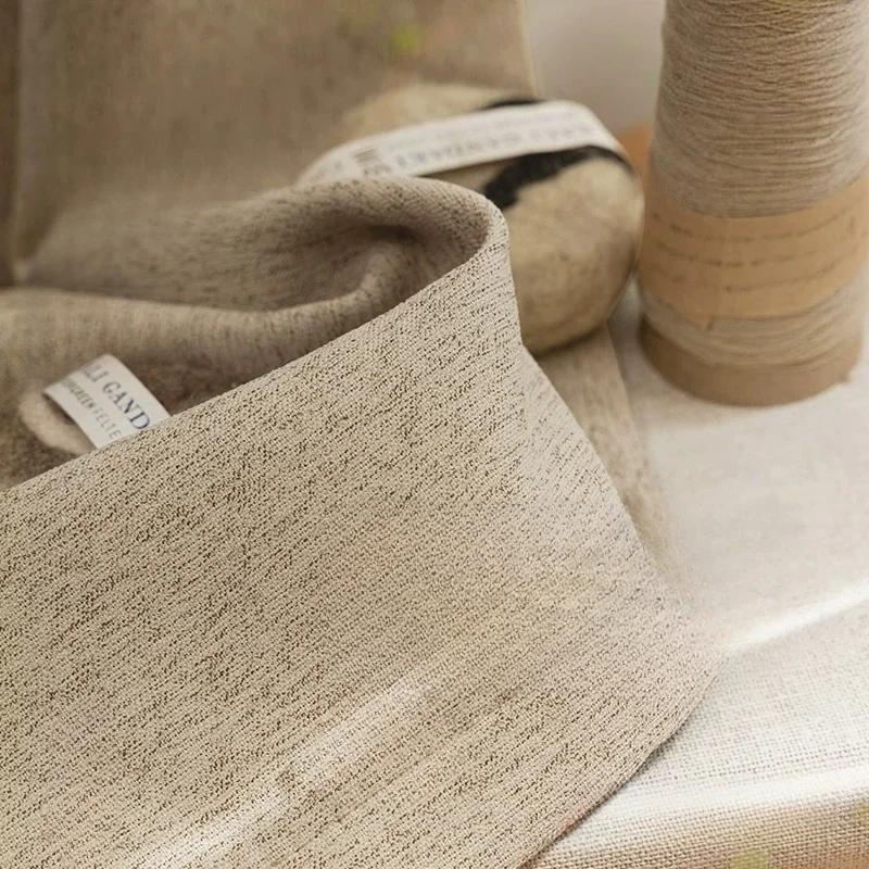 

Custom Size Curtains Blackout Cotton and Linen Texture Curtains Bedroom Living Room Window Decor Nature Vertically White Tulle
