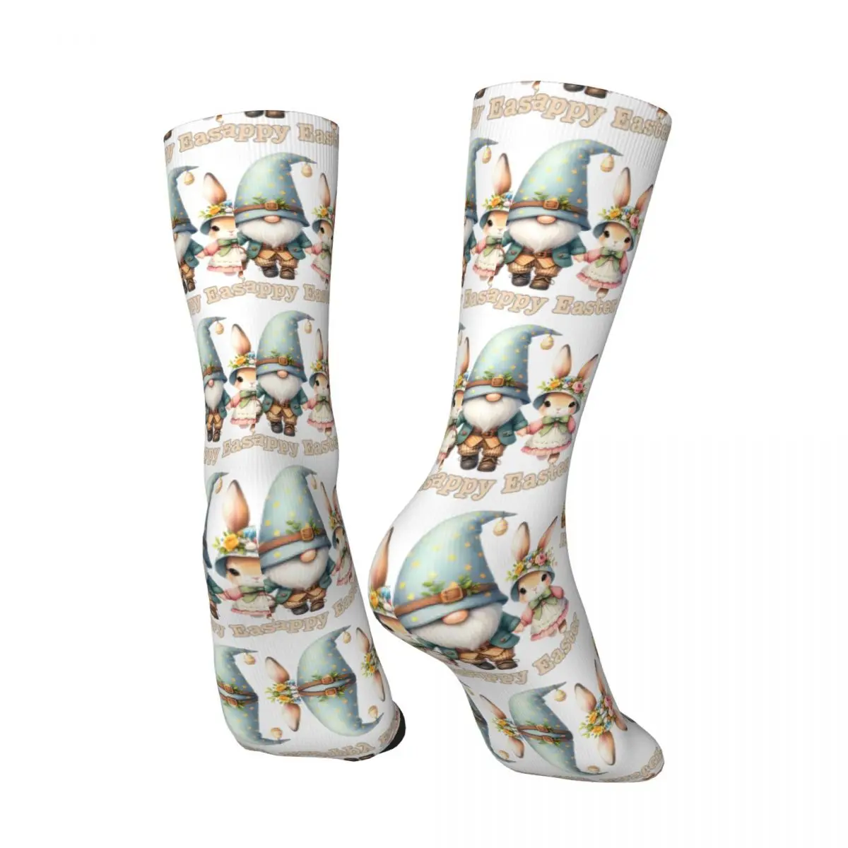 Crazy compression Easter Day Bunny Gnome Rabbit Quote Happy Easter Day Cool Eggs Vintage Quality Pattern Crew Sock Casual