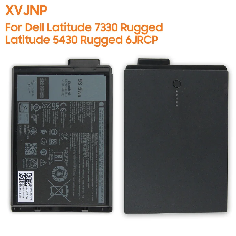 New Replacement Battery XVJNP For Dell Latitude 7330 Rugged Latitude 5430 6JRCP Rechargeable Batteries 4457mAh High Capacity