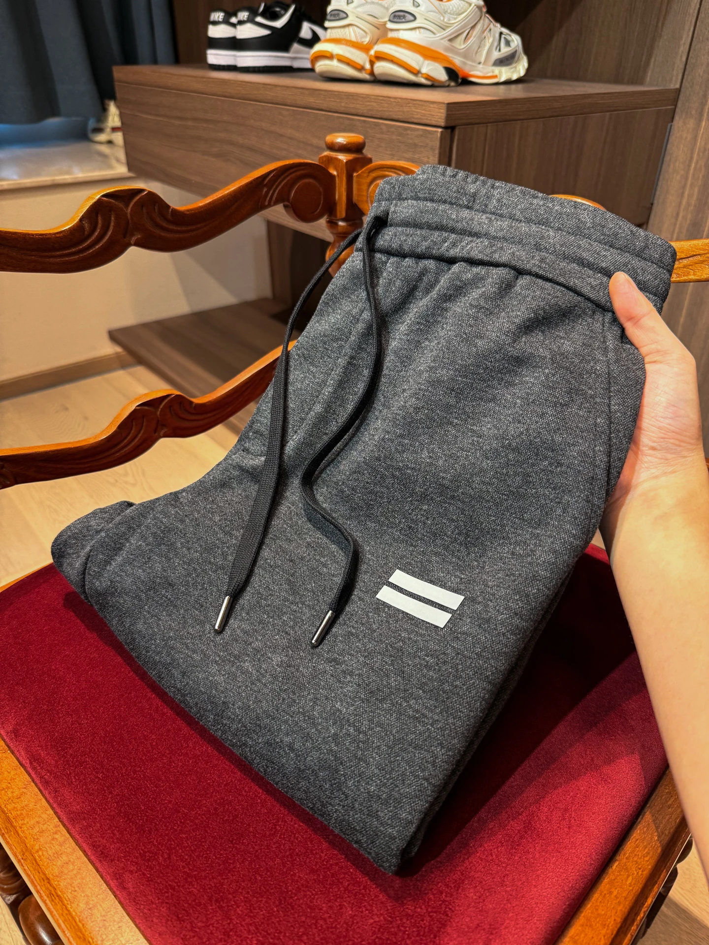 

Мужские повседневные брюки из теплой шерсти, облегающие брюки, удобные зимние теплые длинные брюки, полосатые брюки из смеси нейлона и полиэстера...