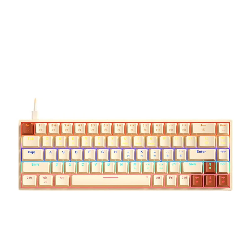 

Hot-swappable Mechanical Keyboard, Wired Mini-notebook, Desktop Computer, Office Black Brown Switch