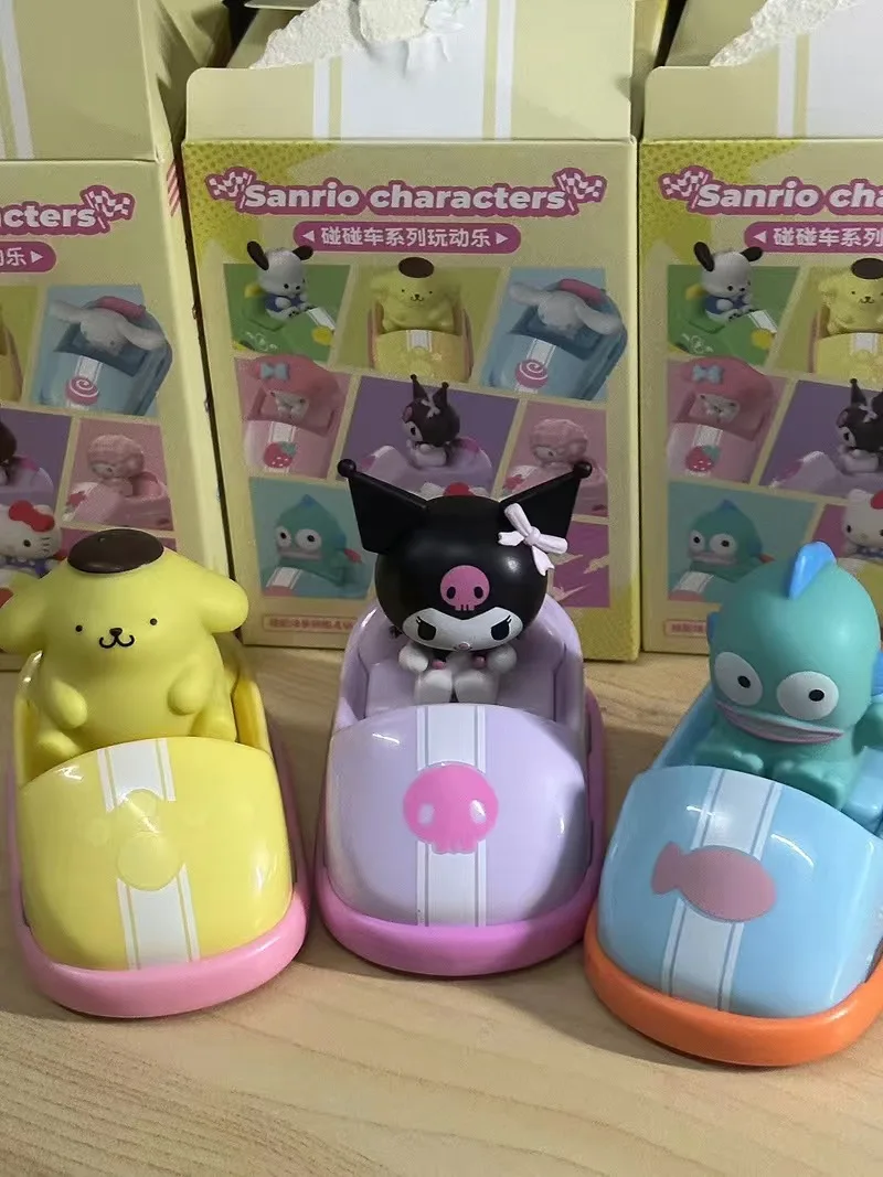 

MINISO бампер автомобильная серия игрушечная слепая коробка натуральный детский подарок на день рождения Kawaii Hello Kitty Cinnamoroll