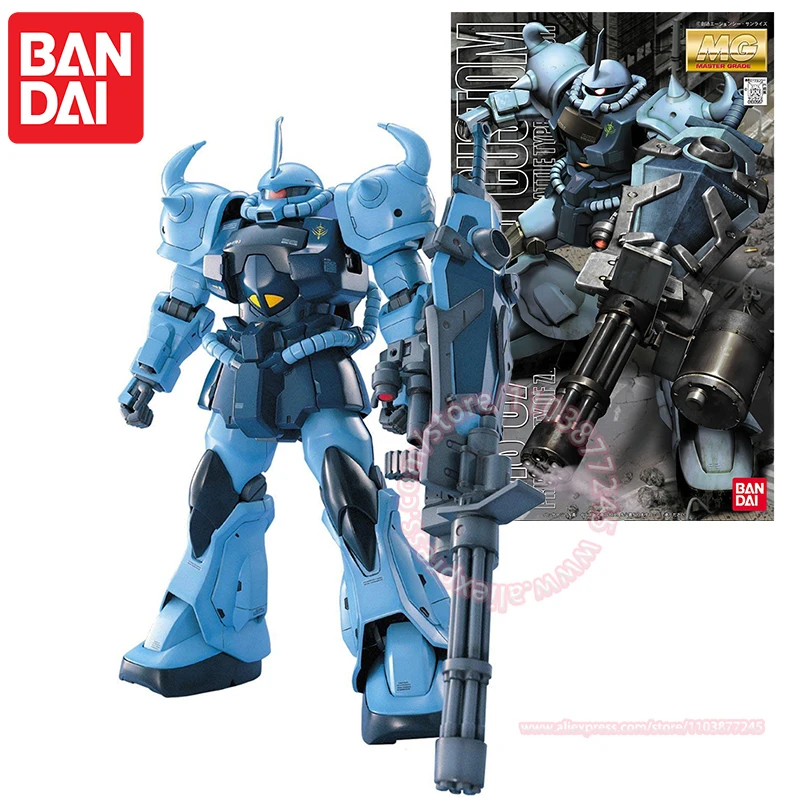 BANDAI MG 1/100 MS-07 B3 Gouf Custom Action Figures Children's Toys Animation Peripheral Ornaments Decoration Assembly Model