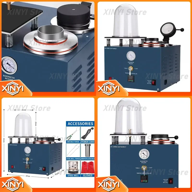 JH-CM06 for Jewelry Casting Machine for Vacuum Melting Tool for Suck-Up Casting for Jewelry Melting for Ceramic Liner for