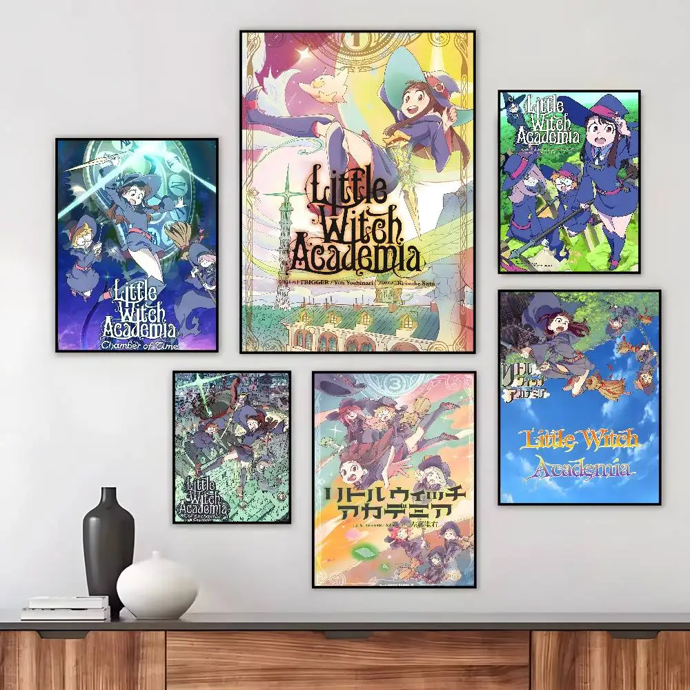 Anime L-Little Witch Academia Poster Art canvas HD aesthetic Printing Paper Wall Art for Living Room Bar fashion Home Decor