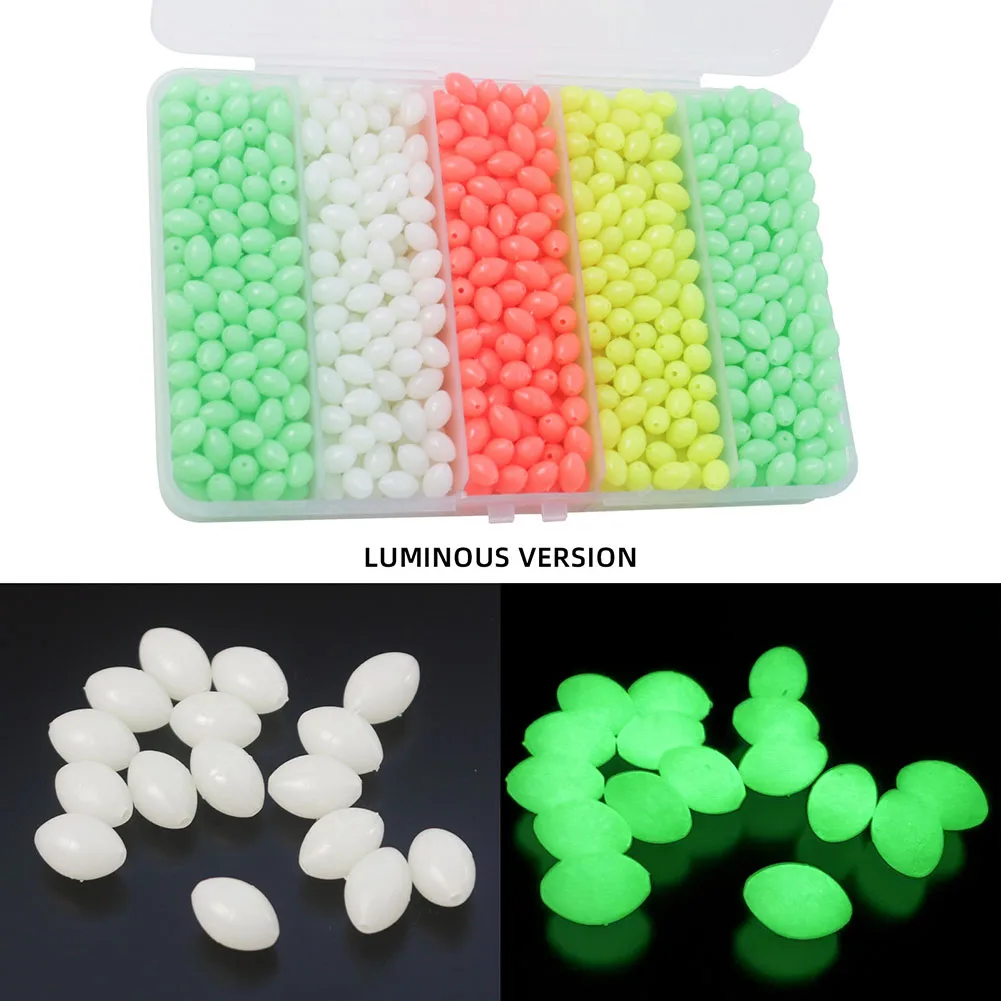 Diamond Shaped Beads Glow Fishing Beads For Nighttime Fishing Customizable Tackle High Visibility Convenient Storage Box