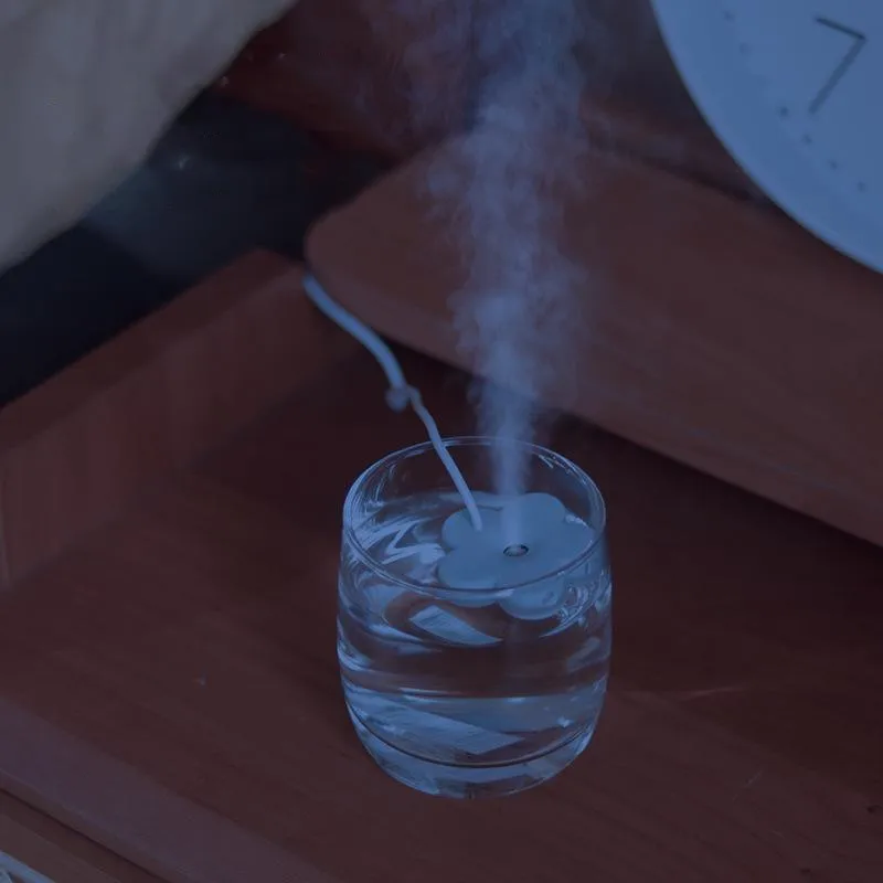 جهاز تنقية الهواء المحمول على شكل زهور صغير جهاز تنقية الهواء بالموجات فوق الصوتية جهاز تنقية الروائح الناشرون النباتات المنزلية جهاز تنقية الهواء